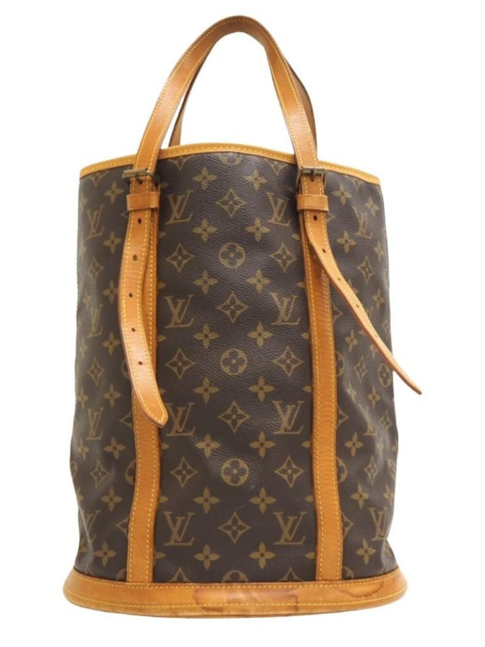Louis Vuitton Bucket GM Monogram Leather Shoulder Bag Brown